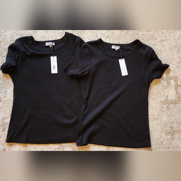 Michael Stars Black Rico Tees - Picture 1 of 6